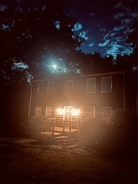 The harvest moon lit up the house one night.