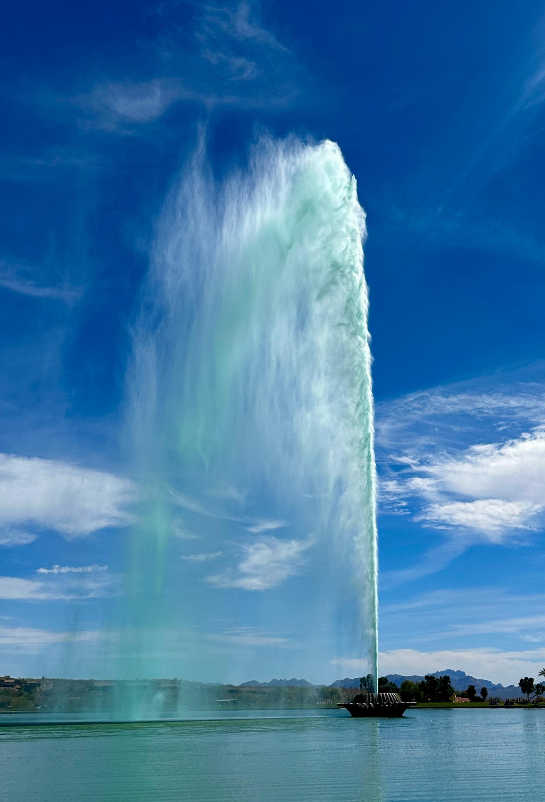 The fountain “erupts” every 15 minutes 