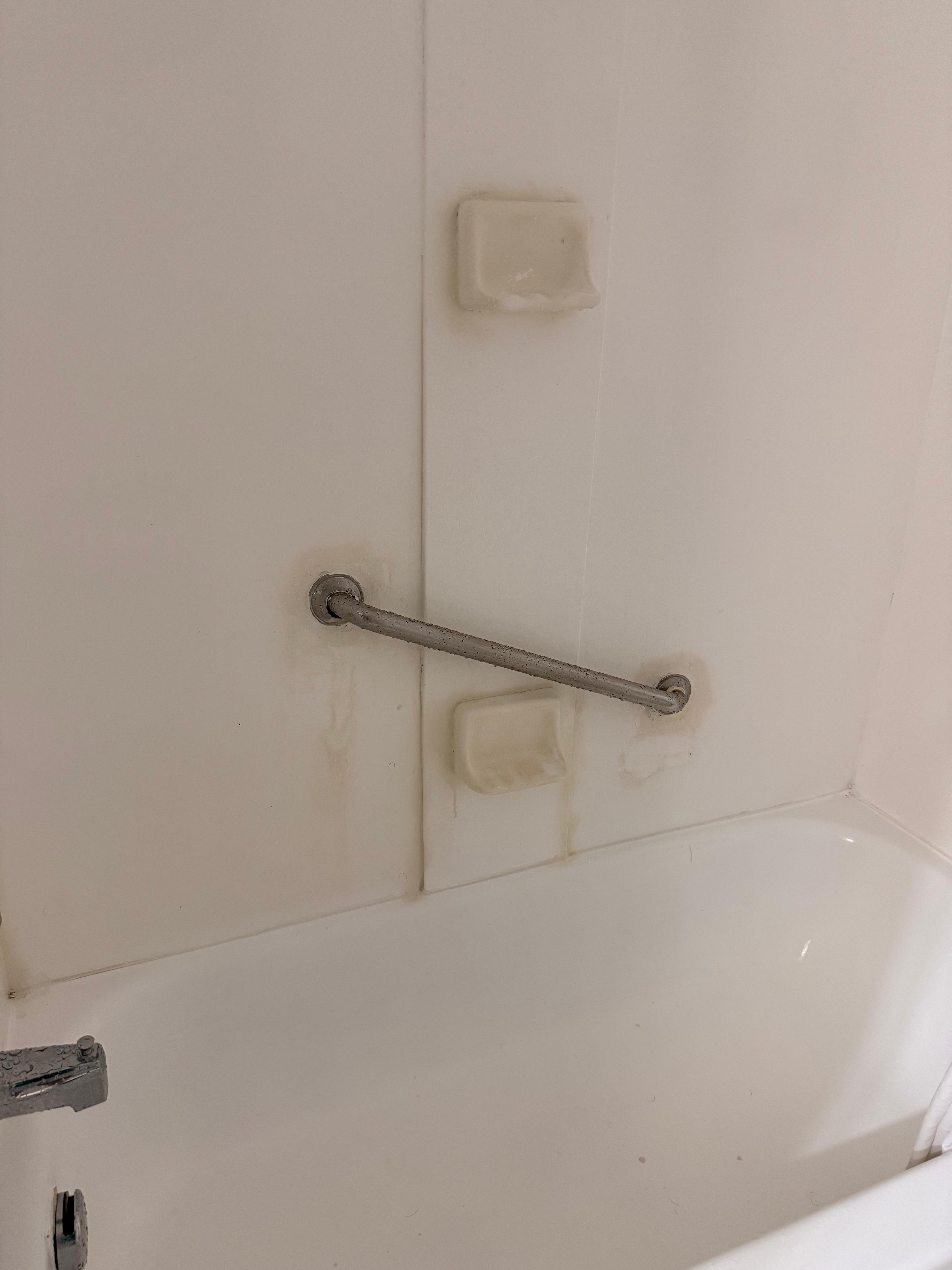 Yellowing all over in shower