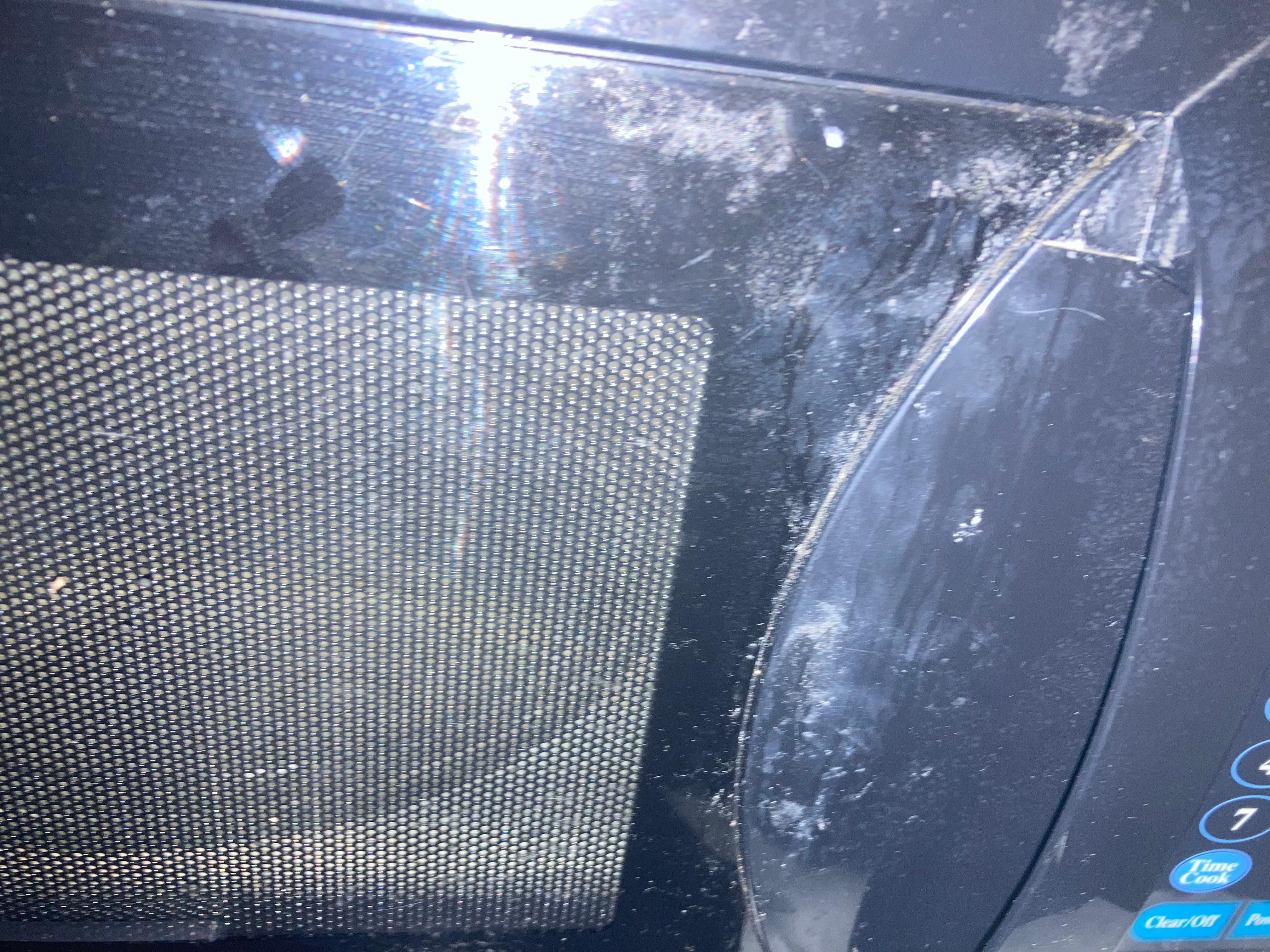 Microwave stains before cleaning!