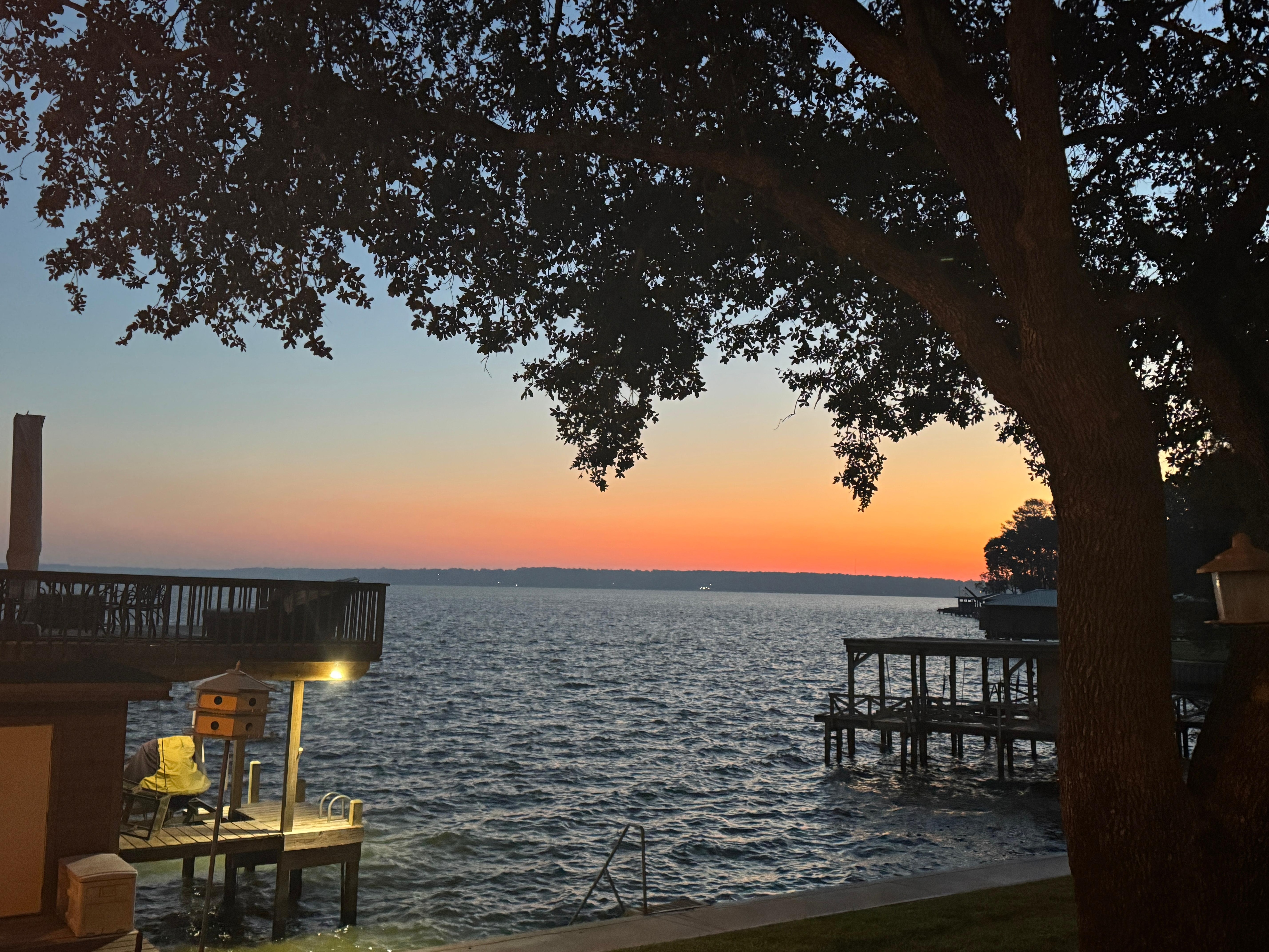Sunrise from back porch deck