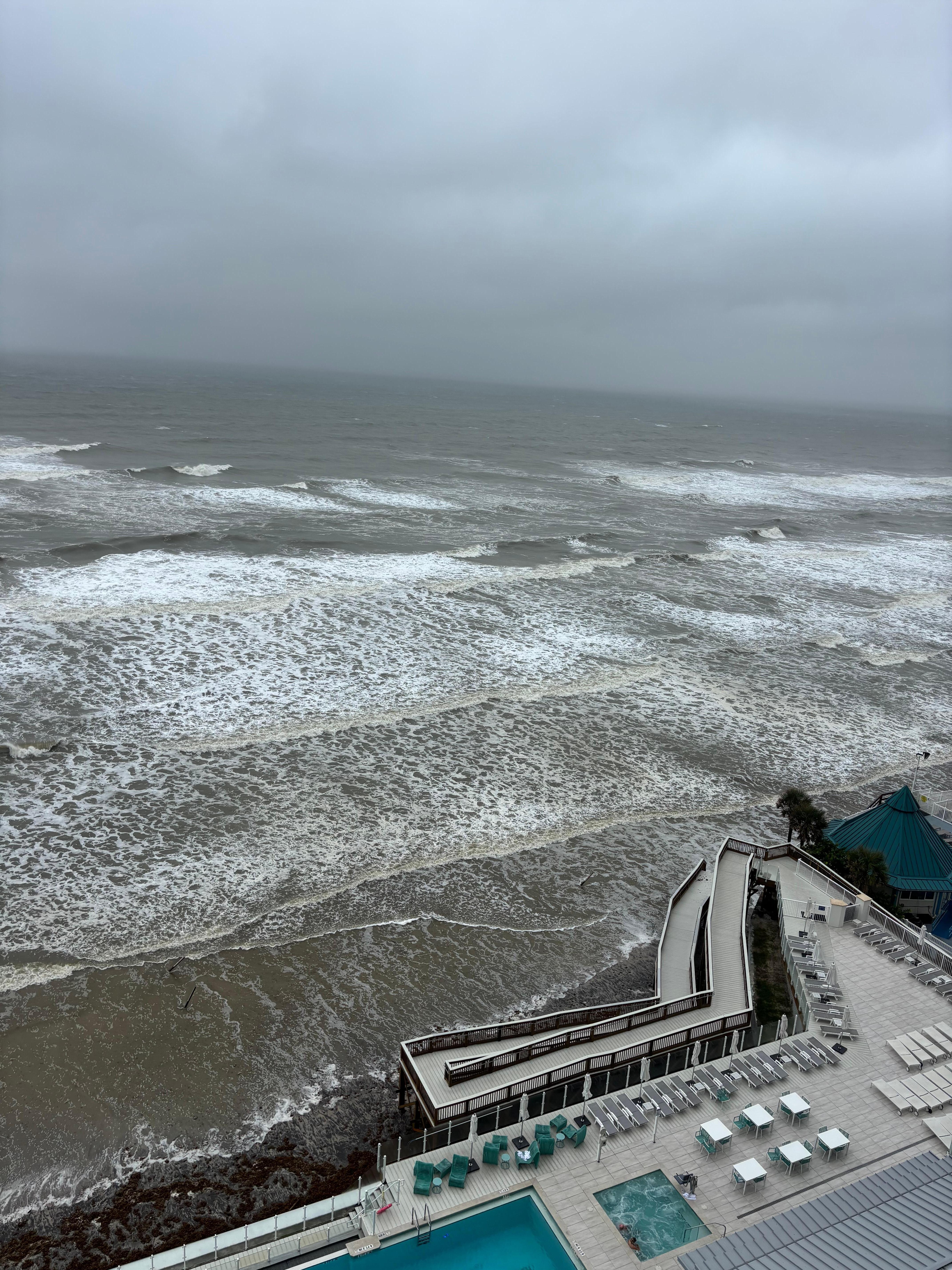 View from our room’s balcony 