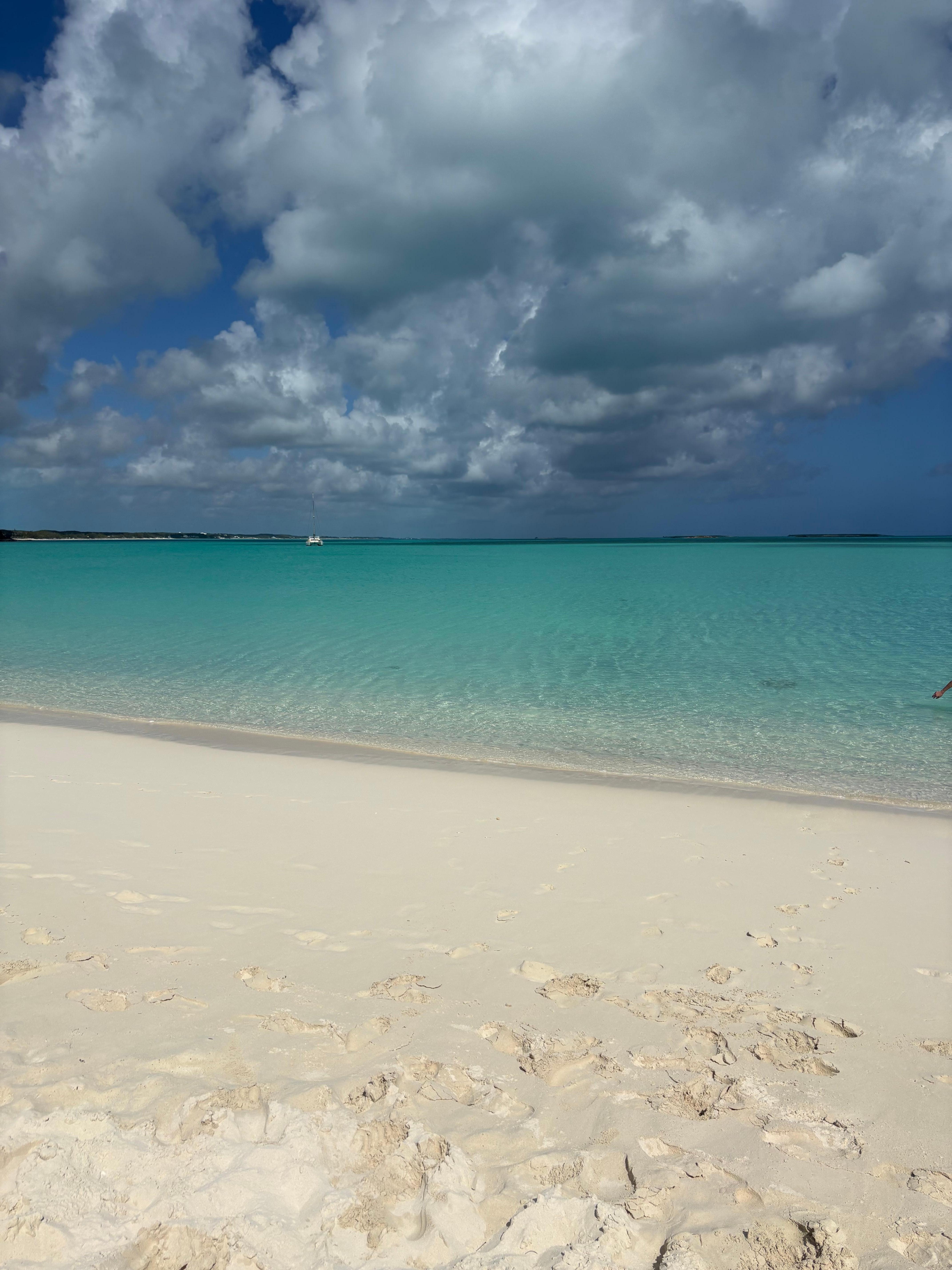 Beach in front of the house