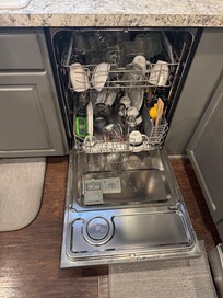 Dishwasher full upon arrival