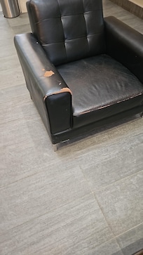 The reception sofa...