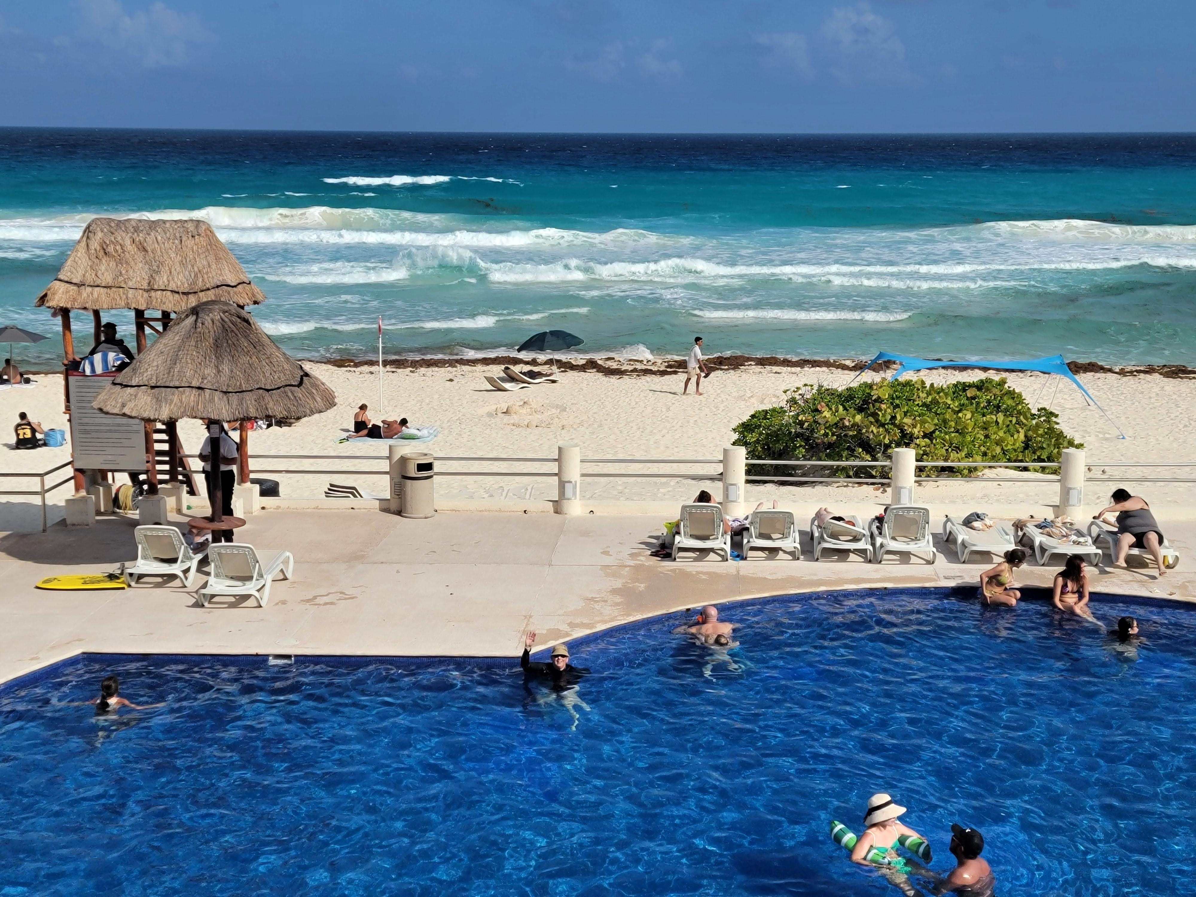 Pool and Ocean from right outside unit