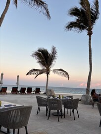 Beautiful dinner as the sunset