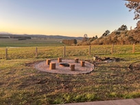 Firepit with yarning circle