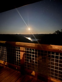 Walk around balcony view of the moon on the top floor