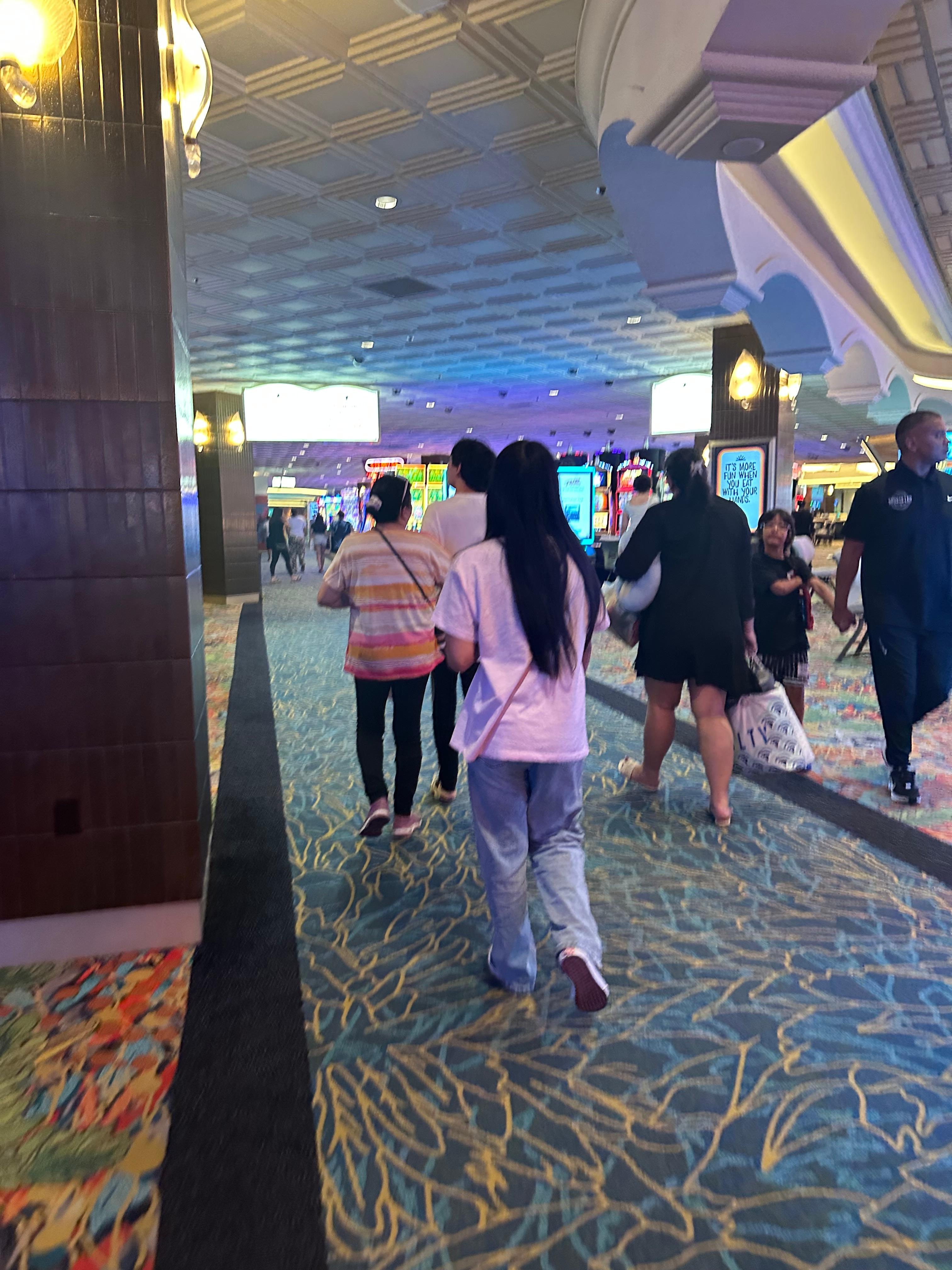 Walking along by the casino