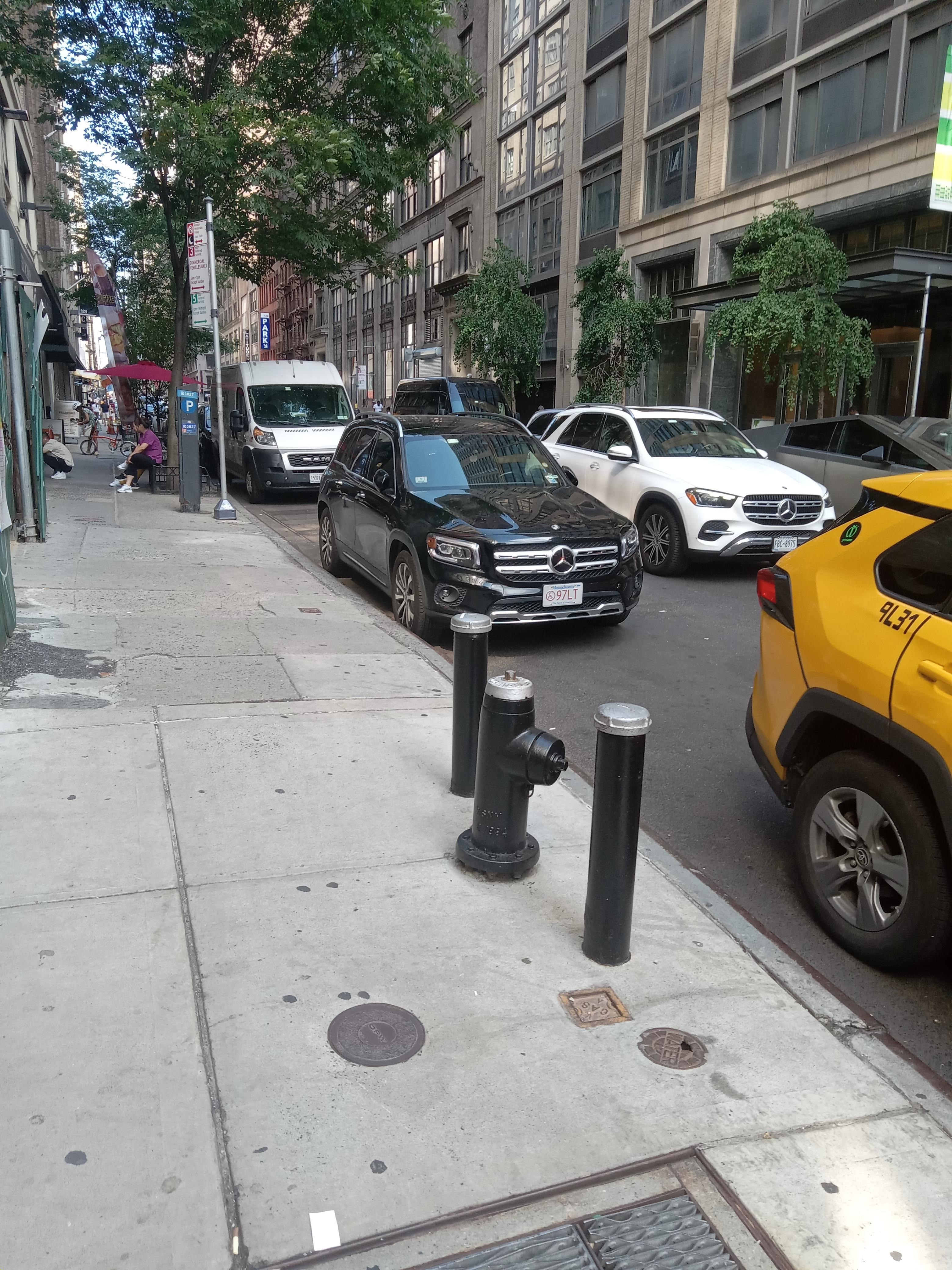 The street view outside the hotel.