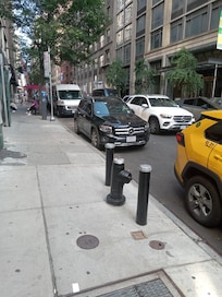The street view outside the hotel.