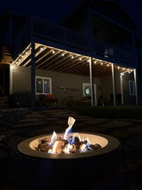 We finally took advantage of your fire pit our last evening.