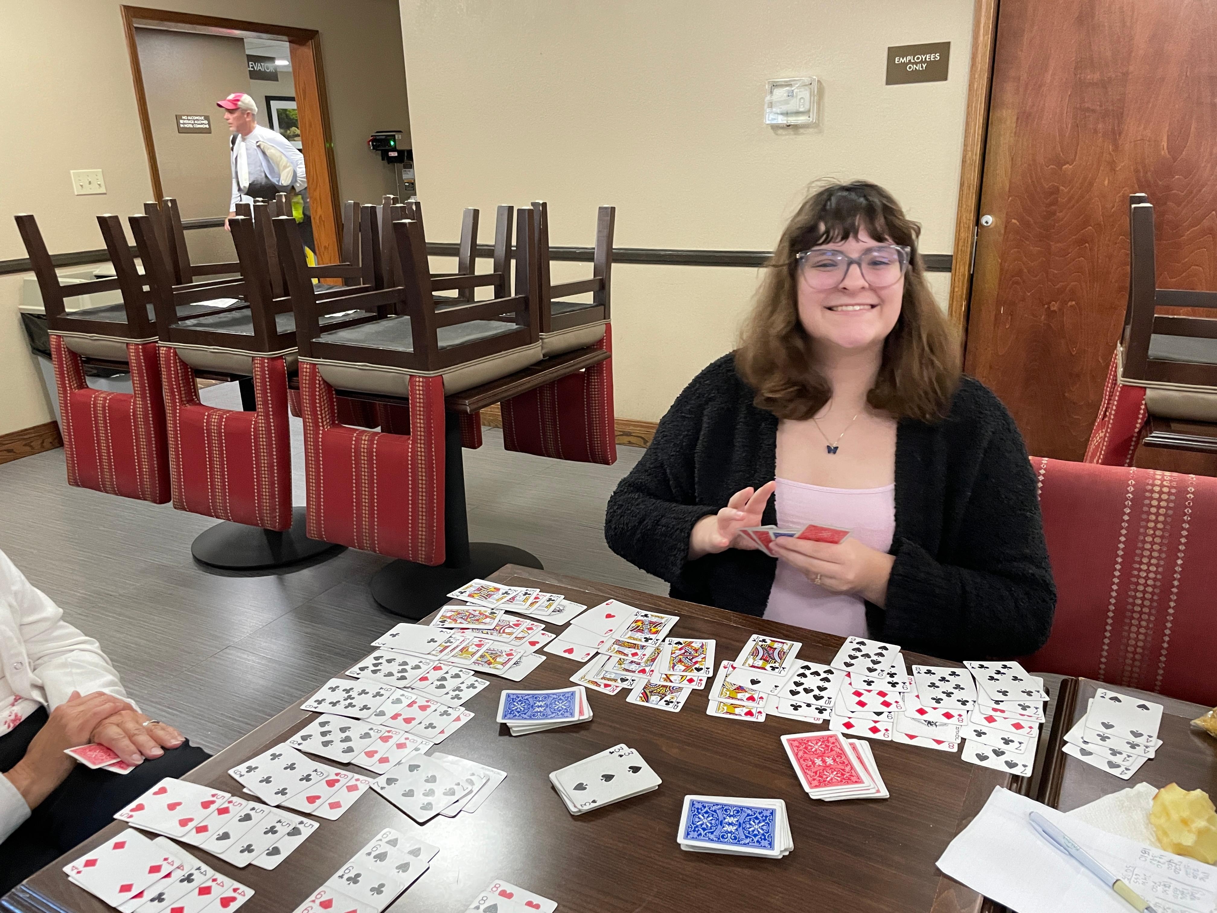 They let us play cards in the breakfast room in the afternoon!