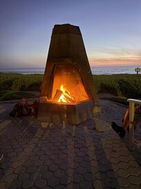 The fire pits and sunset was beautiful