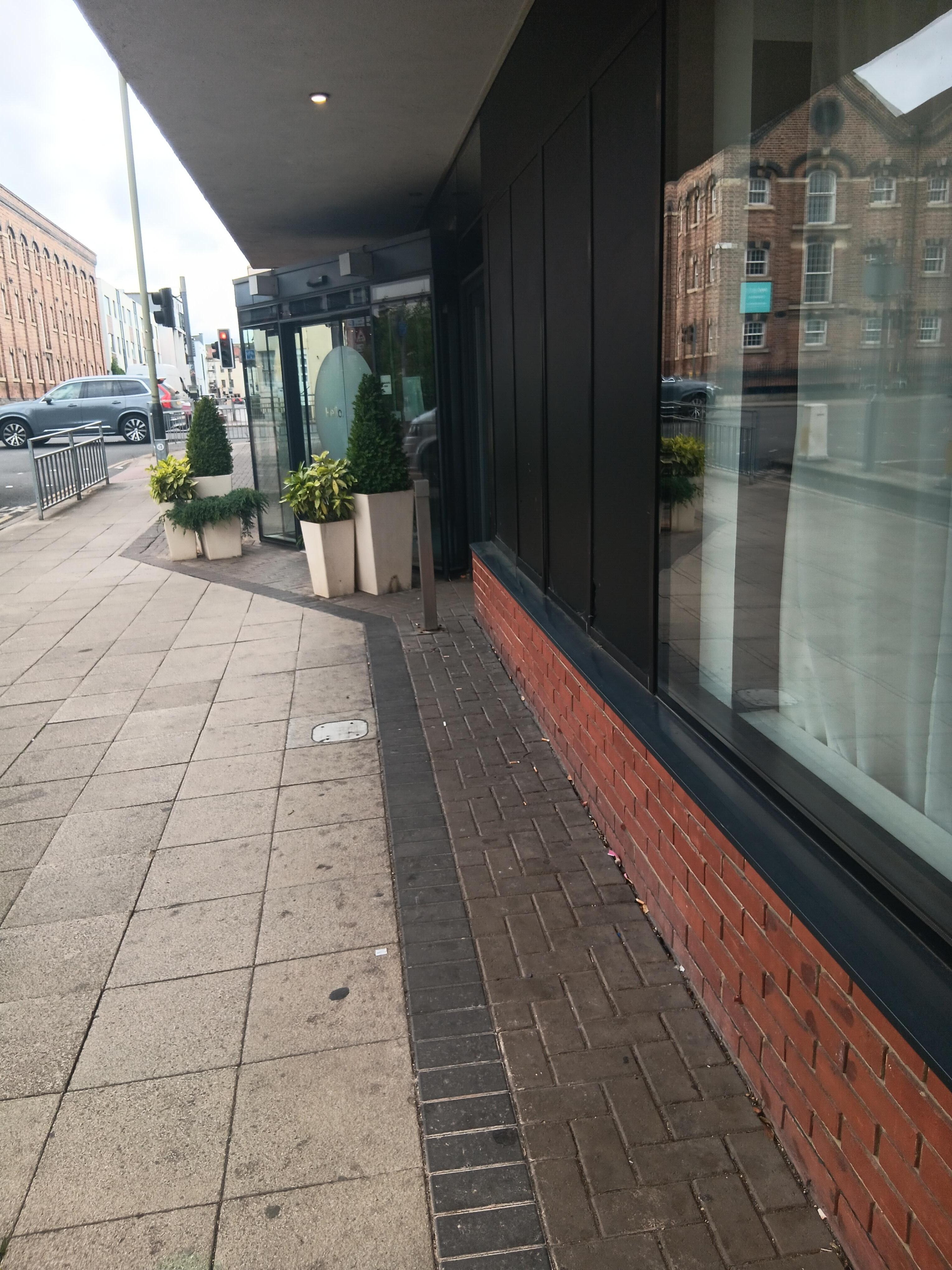 Side view of entrance 