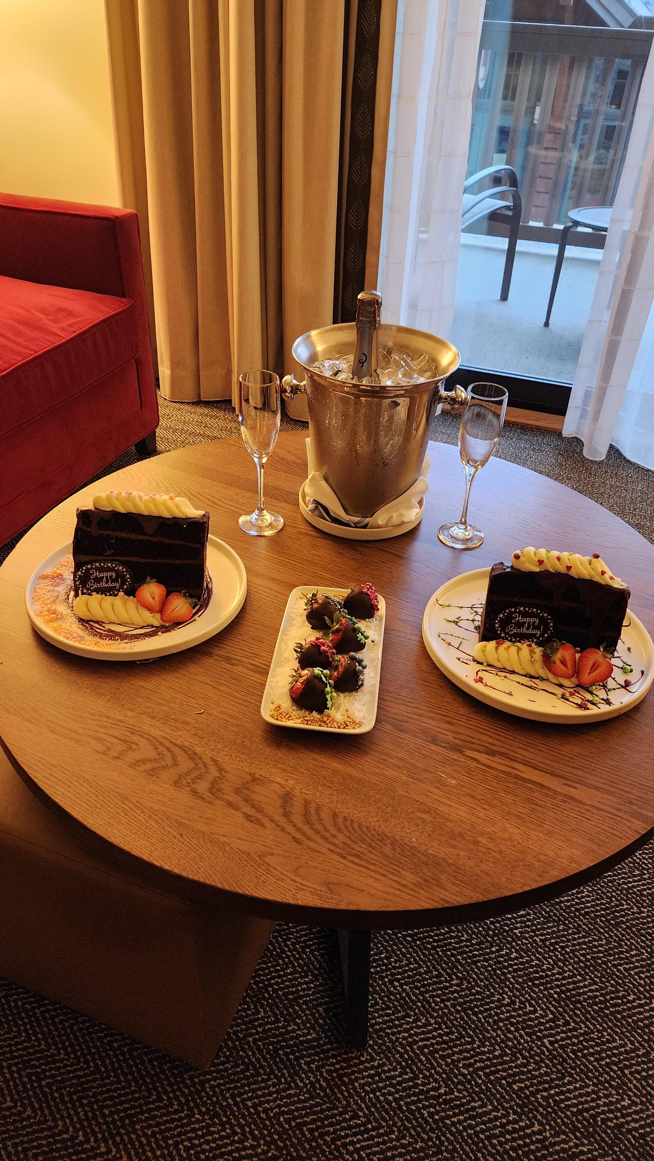 Concierge magic at my request for a nice birthday surprise upon our arrival.