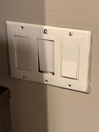 Light switch that was broke and you could not switch the light.