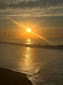 Sunrise from the beach directly in front of the condo!