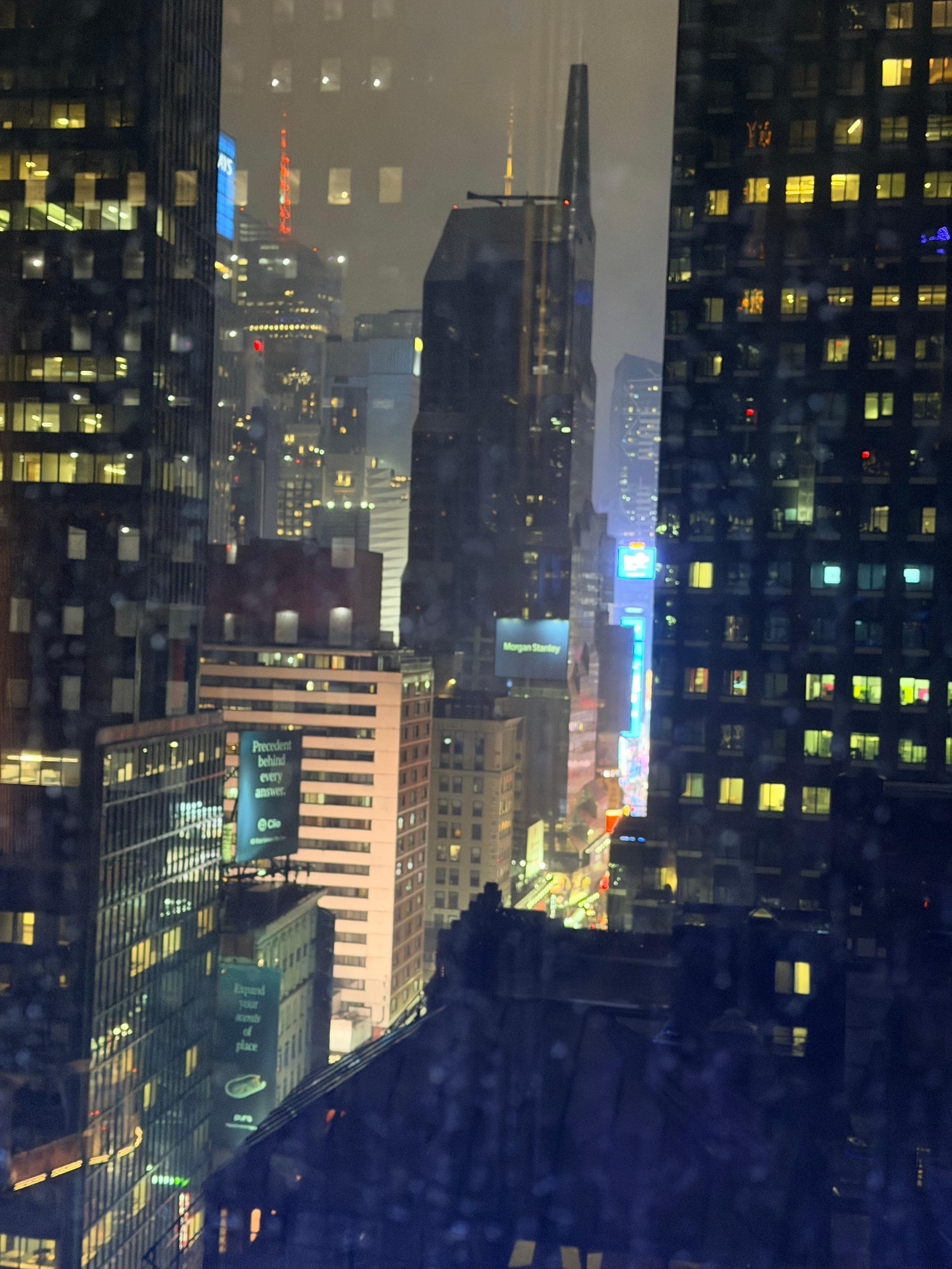 View from room at night 