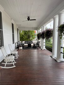 Lovely patio to sit and watch the world go by!