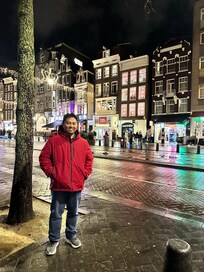 that's the outside of our hotel, like across it. The location is walkable and just 5mins walk to Amsterdam Centraal, I walk slow.