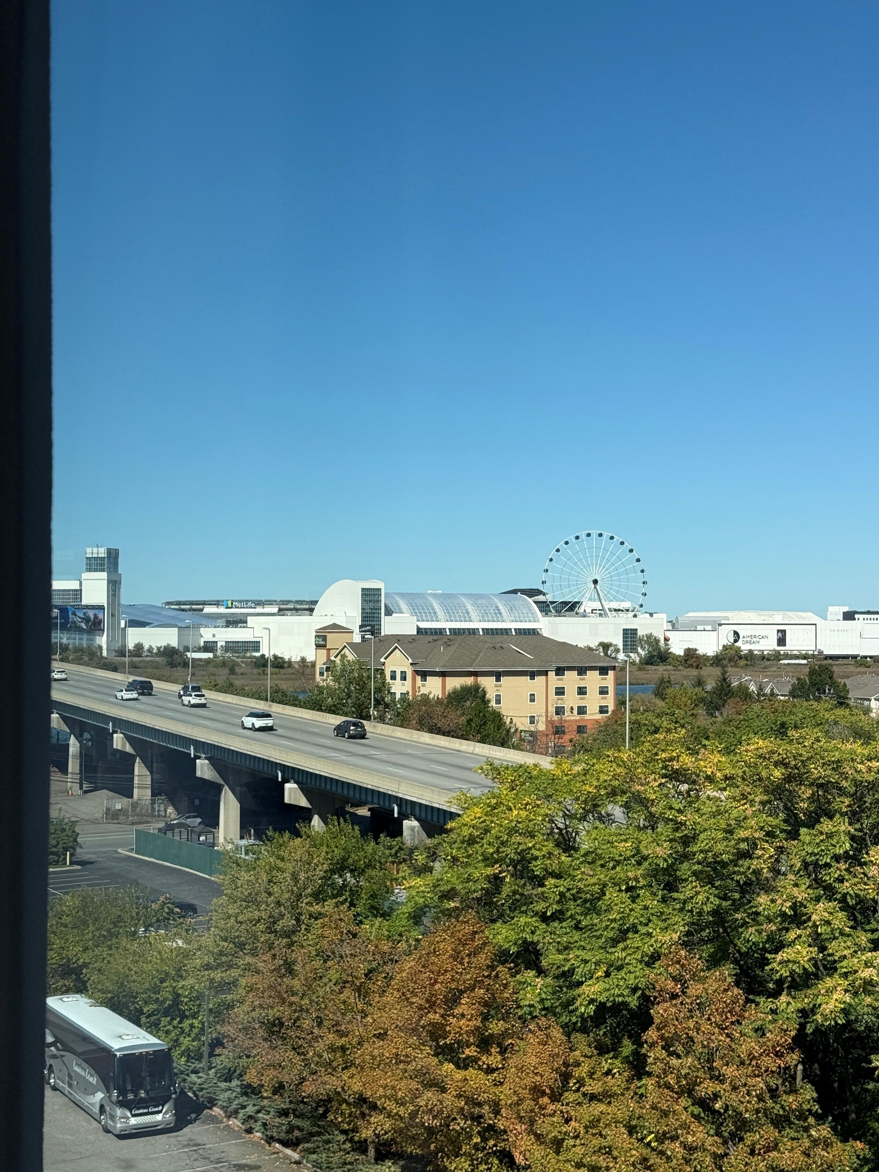 View of mall and MetLife stadium 