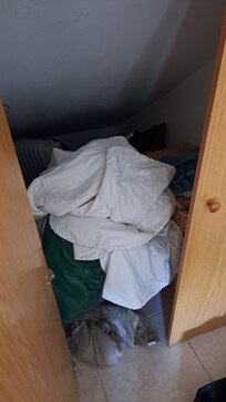 Dirty washing just all piled and left