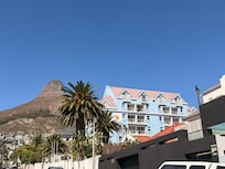 The outside of the hotel.