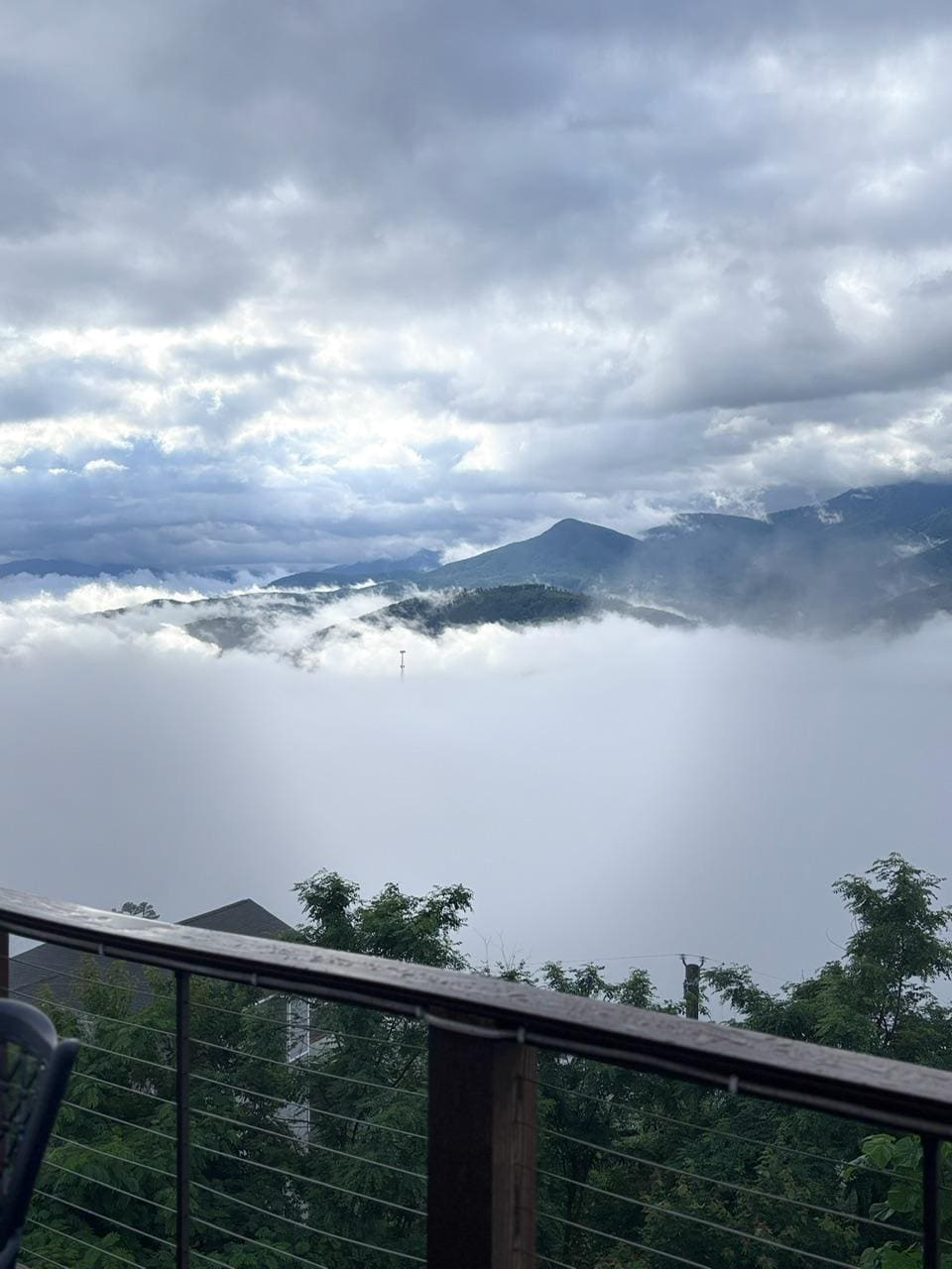 Above the clouds...