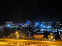 Aussicht aus der 5. Etage in der Nacht