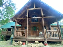 The cabins front entrance