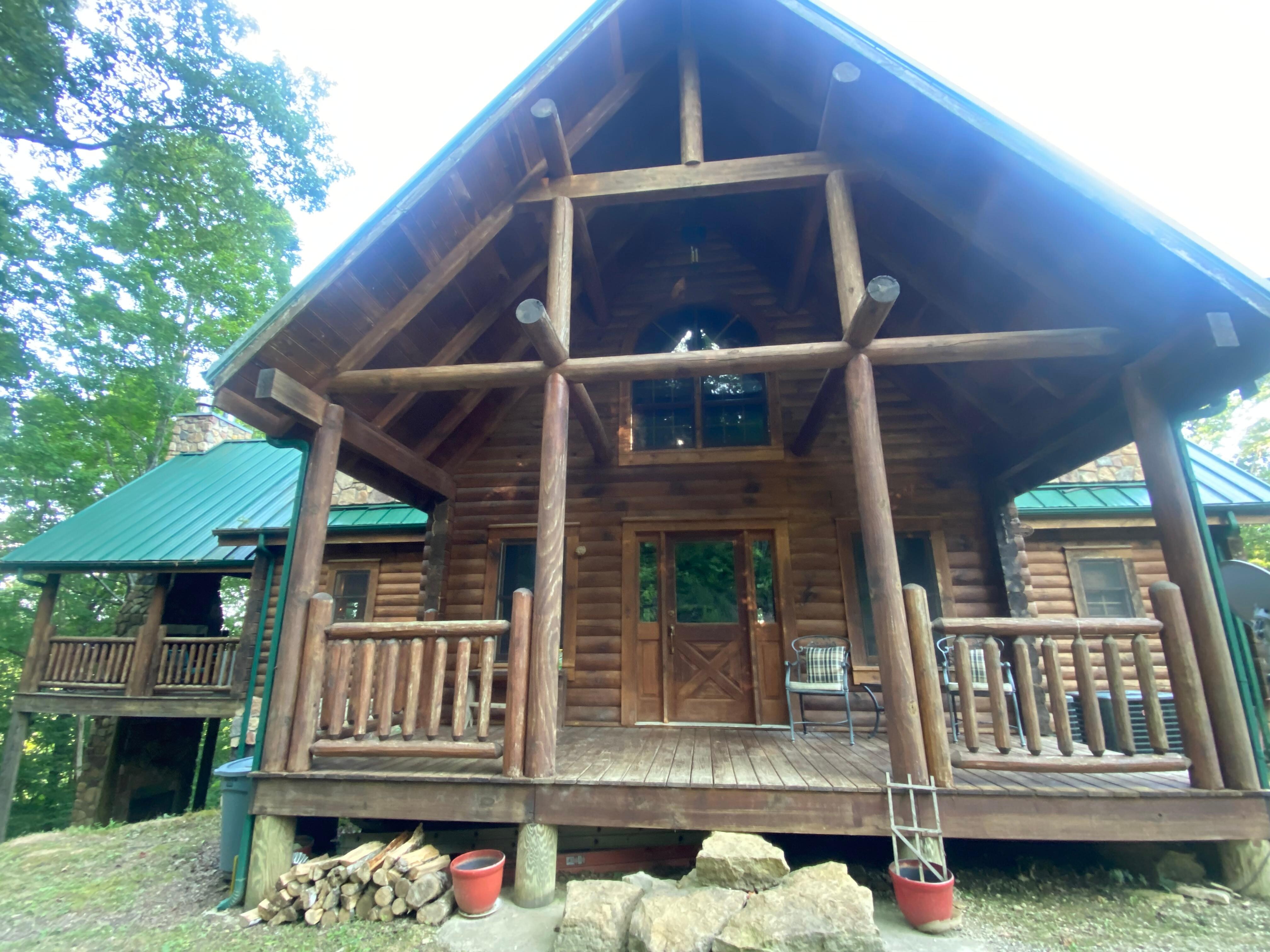 The cabins front entrance
