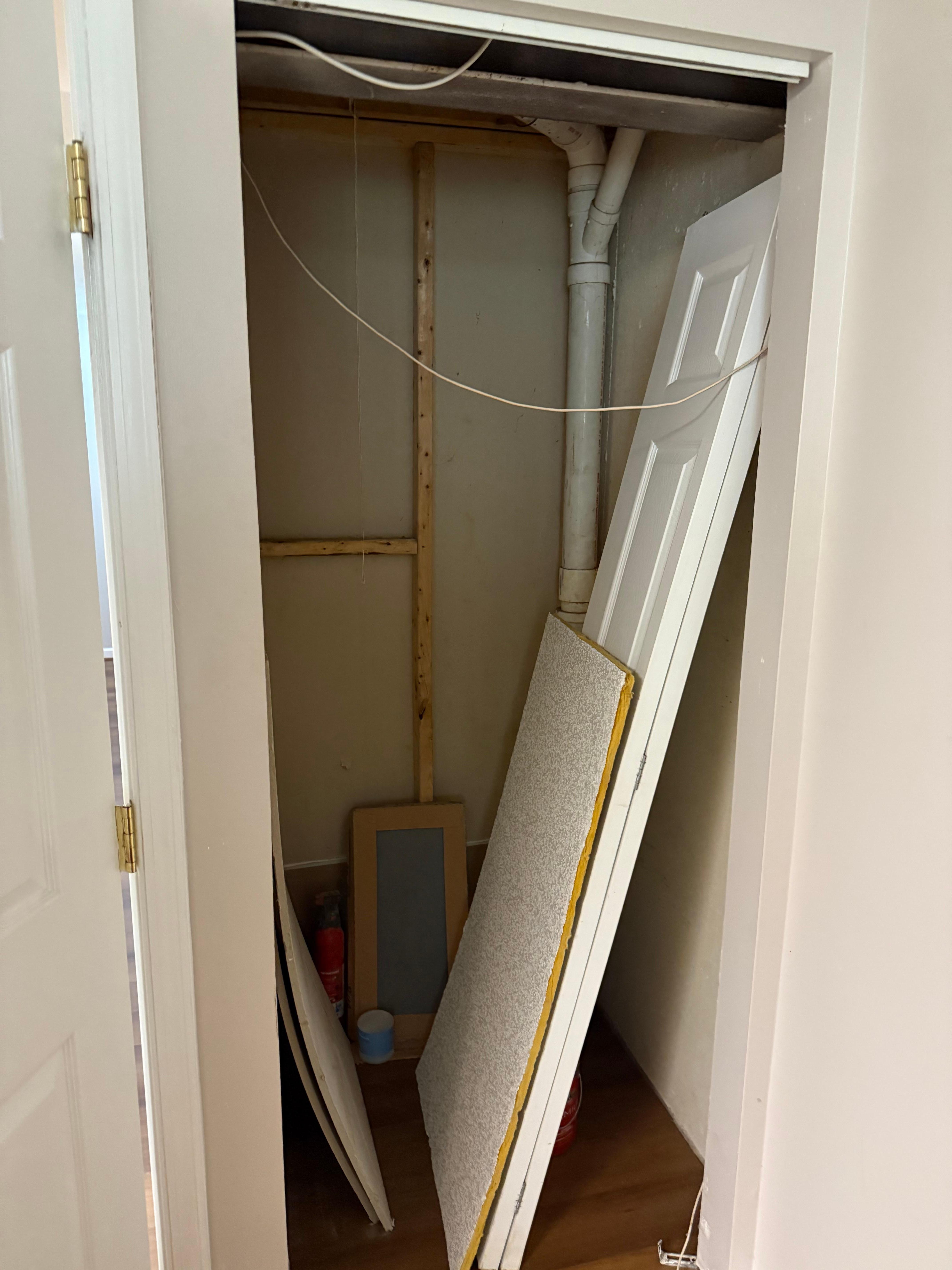 Found the ceiling tile in a closet