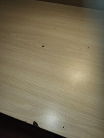 Burns on the furniture.