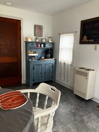 Loved the coffee bar cabinet.