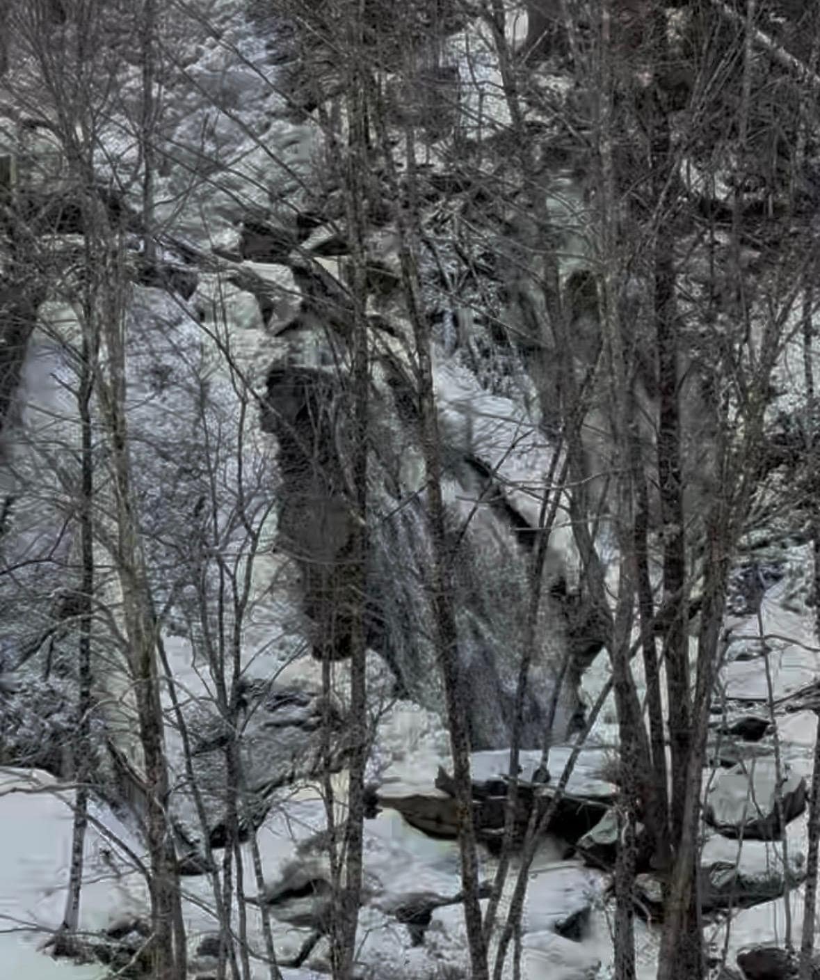 Waterfall on the way up the lift