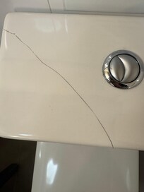 Crack on toilet