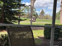 Both photos are views from back sunroom.