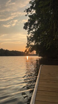 Sunset from the private dock