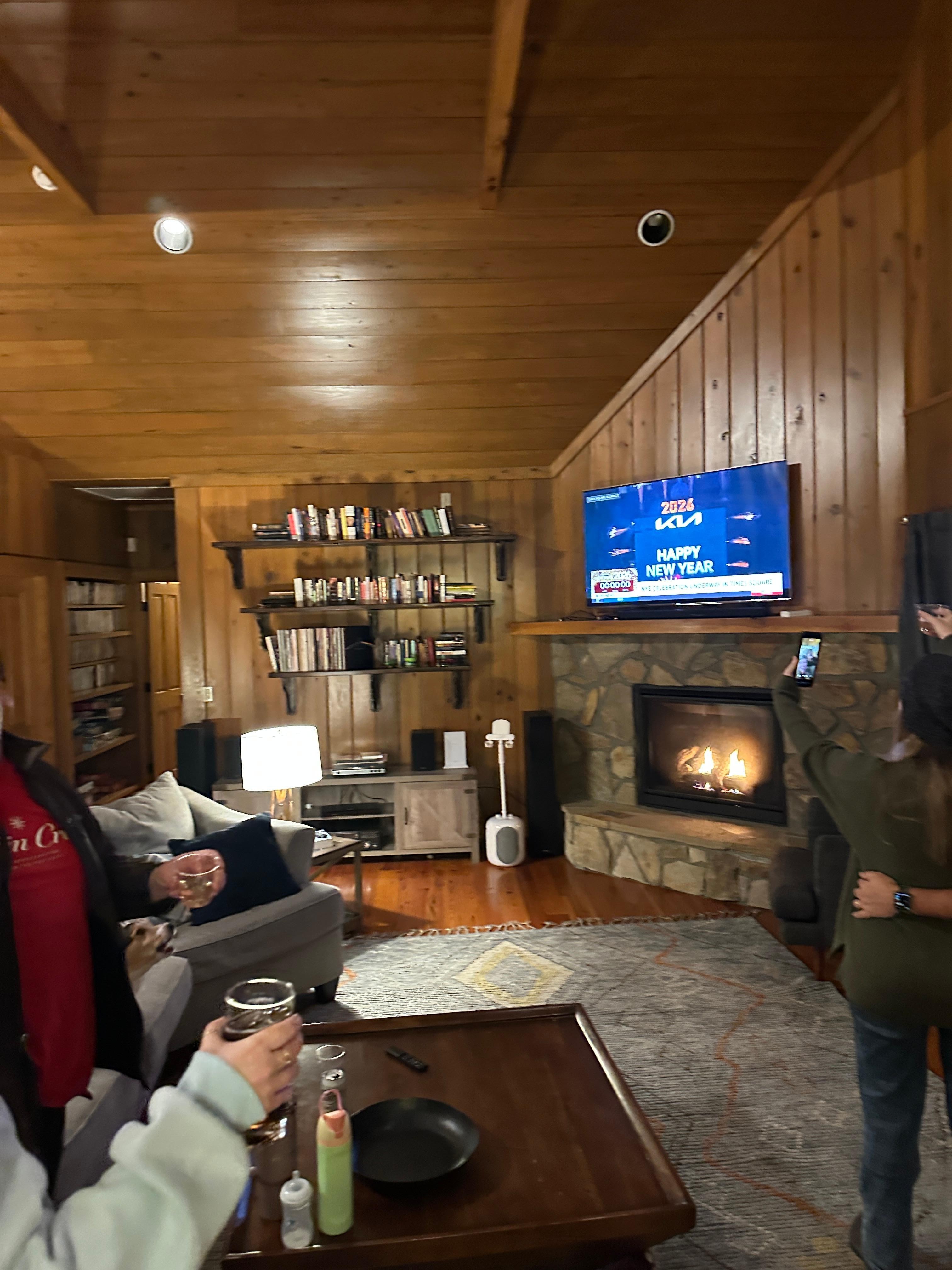 Living room - watching ball drop