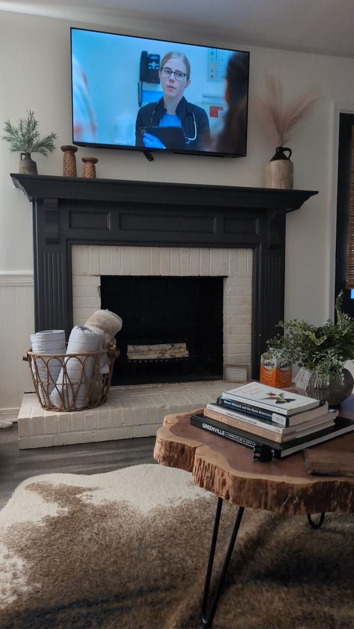 Comfy living room with lots of seating