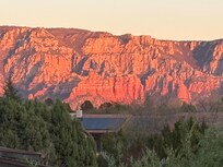 Sunset from our place - we loved relaxing in the early evenings on the porch and in the backyard!