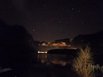 Balcony view at night