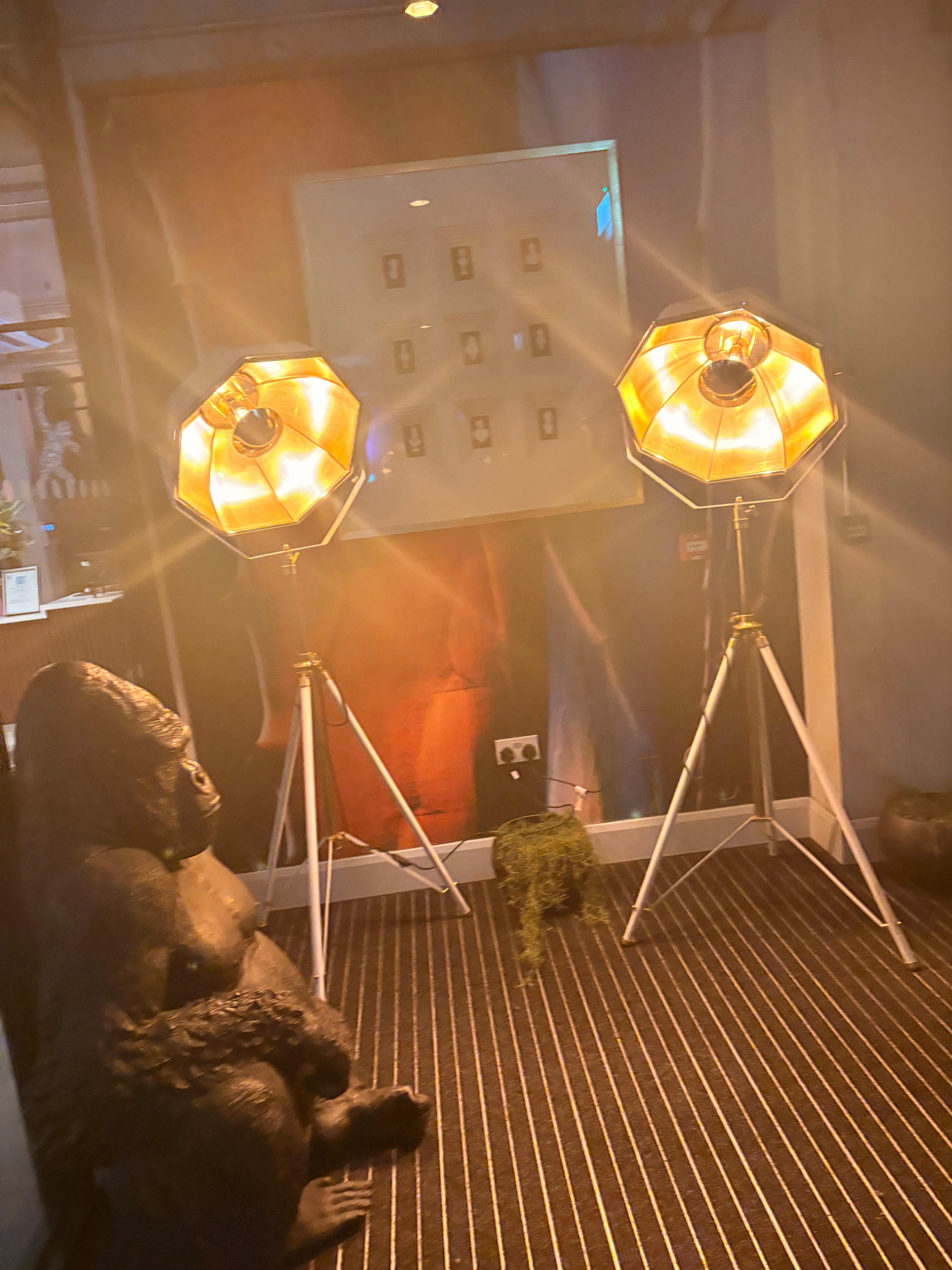 The entrance is super modern fun warm and  welcoming 