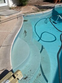 Pool in ad was beautiful. When we say the real thing, it was dirty and we were told the poll equipment had to be left in pool.