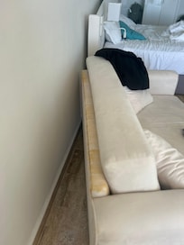 The couch they found on the side of the road