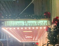 Nice bright lighting outside and greeted by a piorter in uniform!