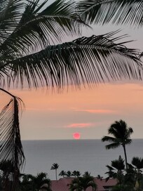 Foto del atardecer del balcón de la habitacion