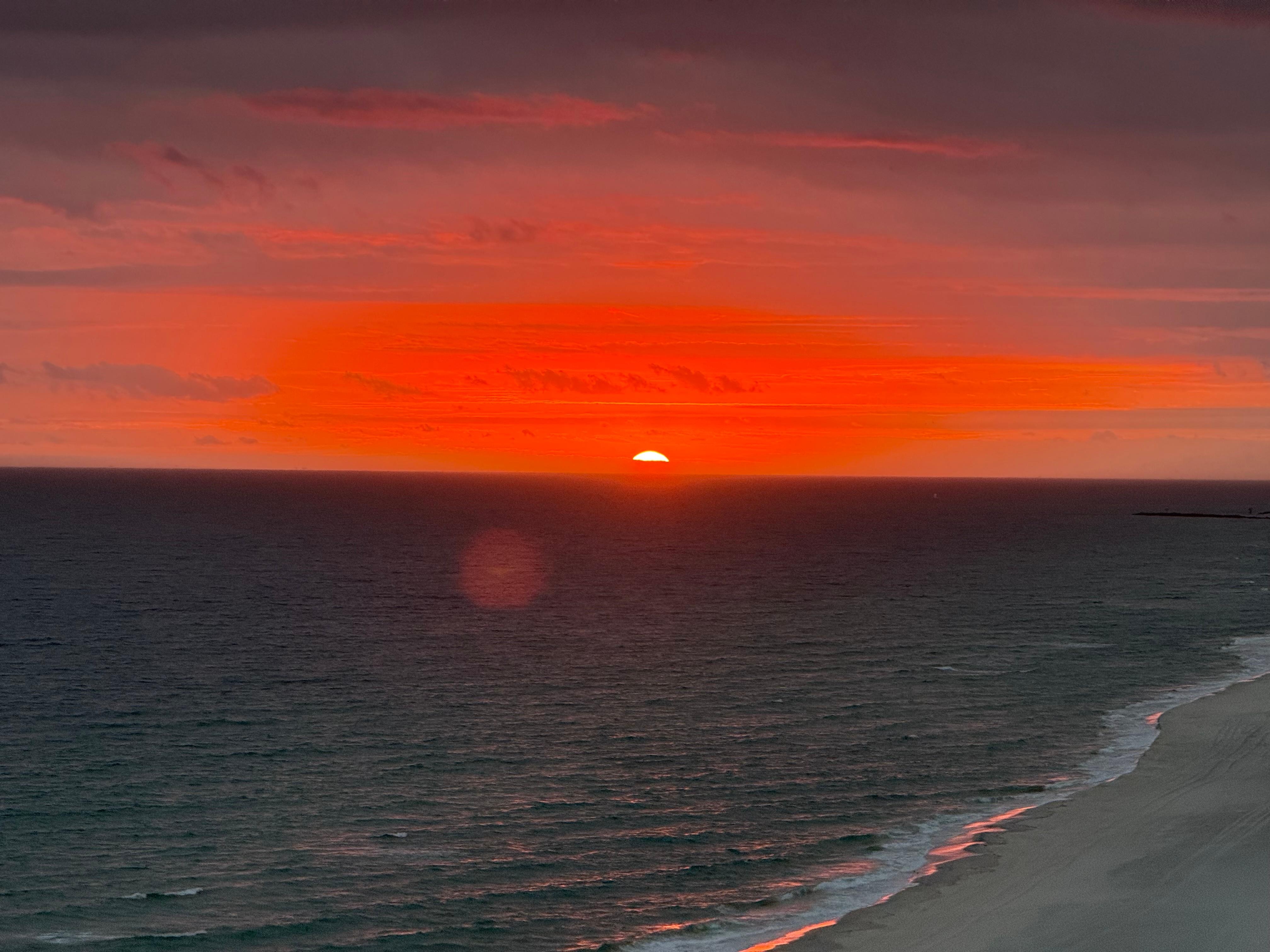 What an incredible sunset view!